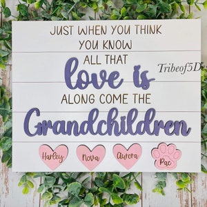 Grandchildren Sign Svg | Grandkids Sign Svg | Grandparent Sign Svg | Personalized Grandchildren Sign Svg | Grandma Signs Svg | Grandkids svg