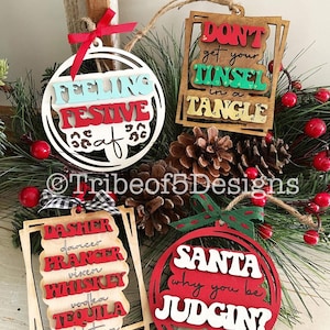 Wood Ornaments Svg | Funny Ornaments Svg | Christmas Ornaments Svg | Funny Christmas Ornaments Svg | Laser Ready Files | Christmas svg |