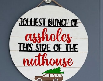Jolliest Stelletje Klootzakken Deur Hang | Kerstvakantie Deur Hang svg | Kerstvakantie Svg | Jolliest stelletje svg | Deur hangt svg |