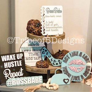 Boss Lady Tiered Tray svg | Boss Tiered Try svg | Women Tiered Tray svg | Work Tiered Tray svg | Tiered Tray Signs | Tier Tray Signs | SVG |