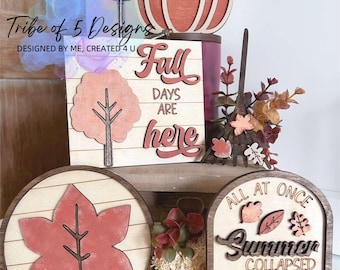 Fall Tiered Tray Svg | Fall Tier Tray Signs | Fall SIgns | Fall Shelf Sitters Svg | Autumn Shelf Sitters Svg | Autumn Tiered Tray Svg |
