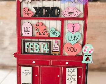 Valentines Day Shelf Sitters Svg | Hutch Shelf Sitter Svg | Valentines Day Signs Svg | Vday Shelf Sitters Svg | Vday Svg Files Svg |