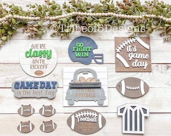 Football Tiered Tray svg | Football Tier Tray svg | Football Signs svg | 3D Football Signs svg | Sports Tiered Tray svg | Sports Signs svg |