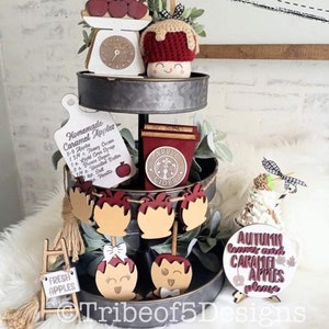 Caramel Apple Tiered Tray svg | Apple Tiered Tray svg | Apple Cider Tiered Tray svg | Caramel Apple Signs svg | Apple Signs svg | svg files