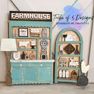 Farmhouse Hutch Shelf Sitter Svg | Shelf Sitter Signs | Farmhouse Signs Svg | Farmhouse Tiered Tray Svg | Farmhouse Decor | Hutch Svgs |