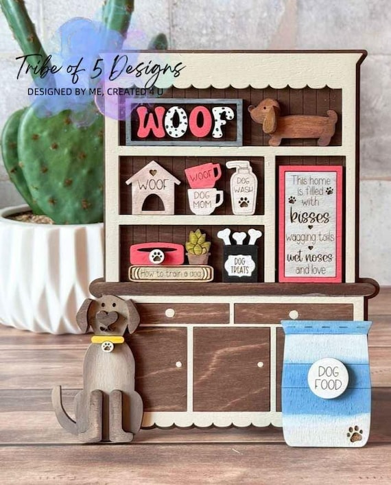Dog Shelf Sitter Hutch Svg | Dog Shelf Sitters Svg | Dog Lover