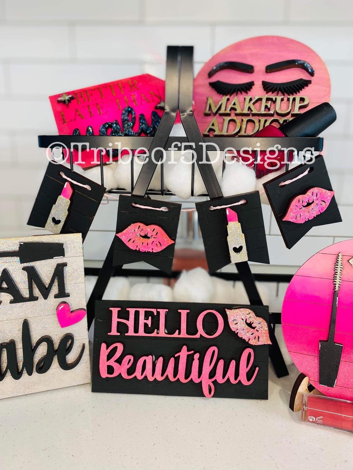 Glam Tiered Tray Svg Makeup Tiered Tray Svg Makeup Glam Etsy