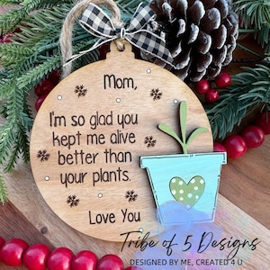 Mom Ornamente geschnitten Datei | Personalisierte Mom Ornamente SVG | Mom Geschenke SVG | Laser Ornamente Muster | Glowforge Ornamente geschnitten Datei | Holz Ornamente geschnitten Datei |