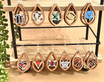 Earring Svg | Sport Earrings Svg | Wood Earrings Svgs | Sport Earring Files | Wood Sport Earrings | Sport Earrings | Wood Earrings | Earring