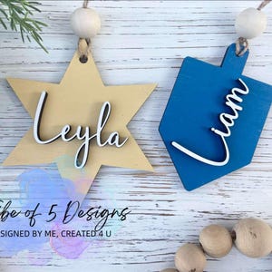 Tags Svg de Hanoucca | Svg de noms de Hanoucca | Étiquettes Dreidel | Svg d'étiquettes-cadeaux Hanoucca | Tags en bois de Hanoucca Svg | Svg de Hanoucca |