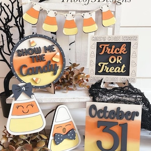 Candy Corn Tiered Tray svg | Candy Corn Sign svg | Candy Corn svg | Halloween Tiered Tray svg | Halloween Tier Tray svg | Halloween Signs |
