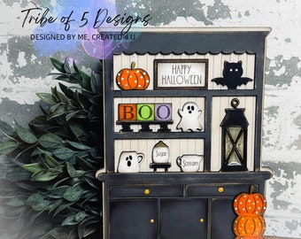 Halloween Shelf Sitter Svg | Halloween Signs Svg | Halloween Decor Svg | Laser Ready Files Svg | Glowforge Files Svg | Hutch Shelf Sitter |