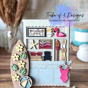 Beach Summer Hutch Shelf Sitter Svg | Beach Shelf Sitters Svg | Summer Shelf Sitters Svg | Beach Tiered Tray Svg | Summer Tiered Tray Svg |