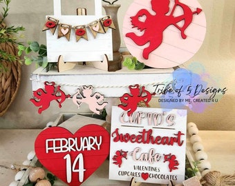 Valentines Day Tiered Tray | Valentines Tiered Tray | Valentines Day Tier Tray Signs | Valentines Day Tiered Tray Signs svg | 3D Signs svg |