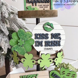 St Patricks Day Tiered Tray Svg | St Patty&#39;s Day Tiered Tray Svg | St Patrick Tier Tray Svg | Laser Ready Files Svg | St Patricks Day Signs