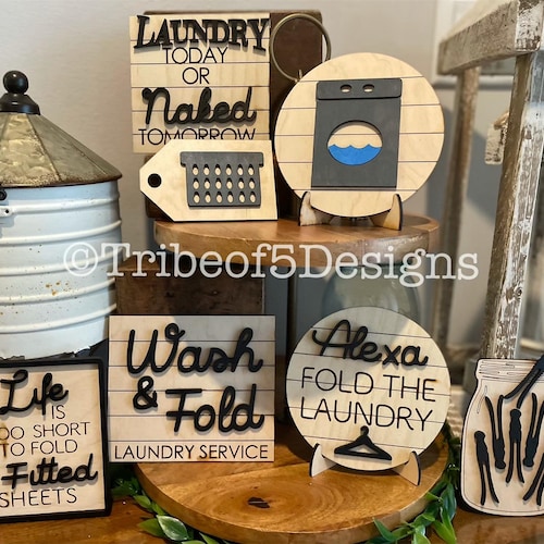 Laundry Room Signs Svg Laundry Shelf Sitter Svgs Laundry Etsy