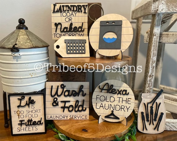 Laundry Room Signs svg | Laundry Shelf Sitter svgs | Laundry Tiered Tray svgs | Tiered Try svgs | Tier Tray svgs | Laundry Room Tier Tray |
