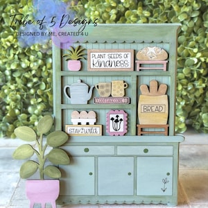 CottageCore Hutch Shelf Sitters Svg | Cottagecore Shelf Sitters Svg | Cottagecore Signs Svg | Cottagecore Tiered Tray Svg | Cottage Svgs |