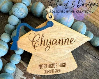 Graduierung Ornament Schmuck | Personalisierte Abschluss Ornament SVG | Abschluss-Auto-Charme-Svg | Abschlussgeschenke | Personalisierte Abschlussfeier