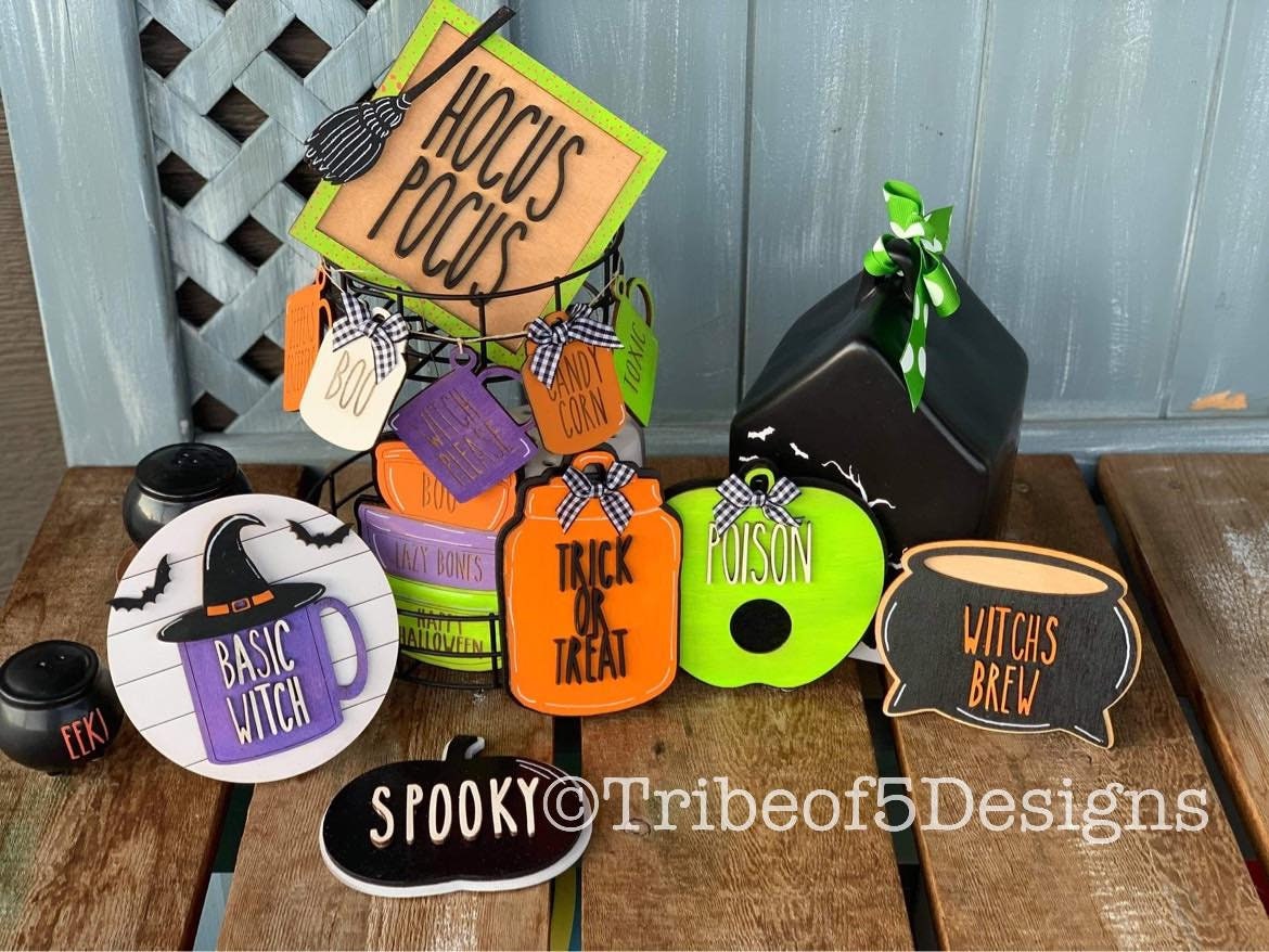 Rae Dunn Tiered Tray Svg Rae Dunn Halloween Tiered Tray Svg Etsy