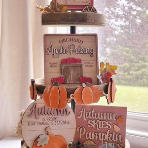 Fall Tiered Tray Svg | Autumn Tiered Tray Svg | Pumpkin Tiered Tray Svg | Fall Shelf Sitters Svg | Autumn Shelf Sitters Svg | Fall Signs |