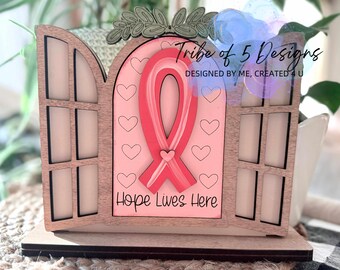 Signes de sensibilisation au cancer du sein Svg | Svg Shelf Sitter de sensibilisation au cancer du sein | Inserts interchangeables Svg | Signes interchangeables Svg |