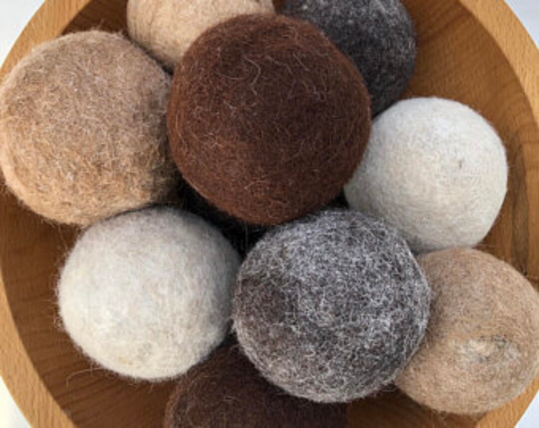 3 Pack of 100 % Pure Alpaca Fleece Dryer Balls Made From 100 Percent
