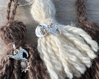 Alpaca Yarn Keychain