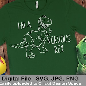 Toy Story Nervous Rex Dinosaur Digital SVG Cut File Cricut Silhouette