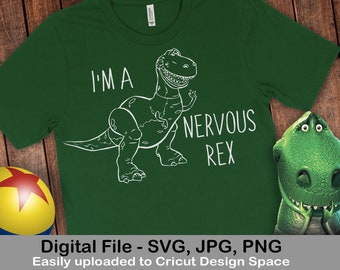 Toy Story Nervous Rex Dinosaur Digital SVG Cut File Cricut Silhouette