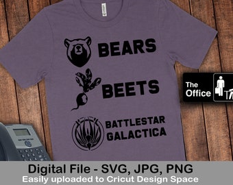The Office Bears, Beats, Battlestar Galactica Dwight Jim Digital SVG Cut File Cricut Silhouette