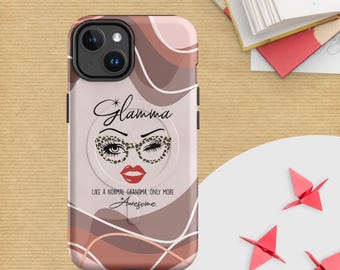 Glamma MagSafe Phone Case – Funny Grandma iPhone tough Case – Leopard Glasses Glam Design – Mother’s Day Christmas Birthday Gift for Grandma