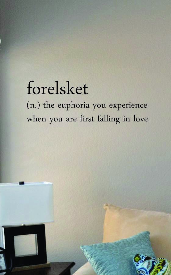 Forelsket definition vinyl wall art decal sticker home house Etsy