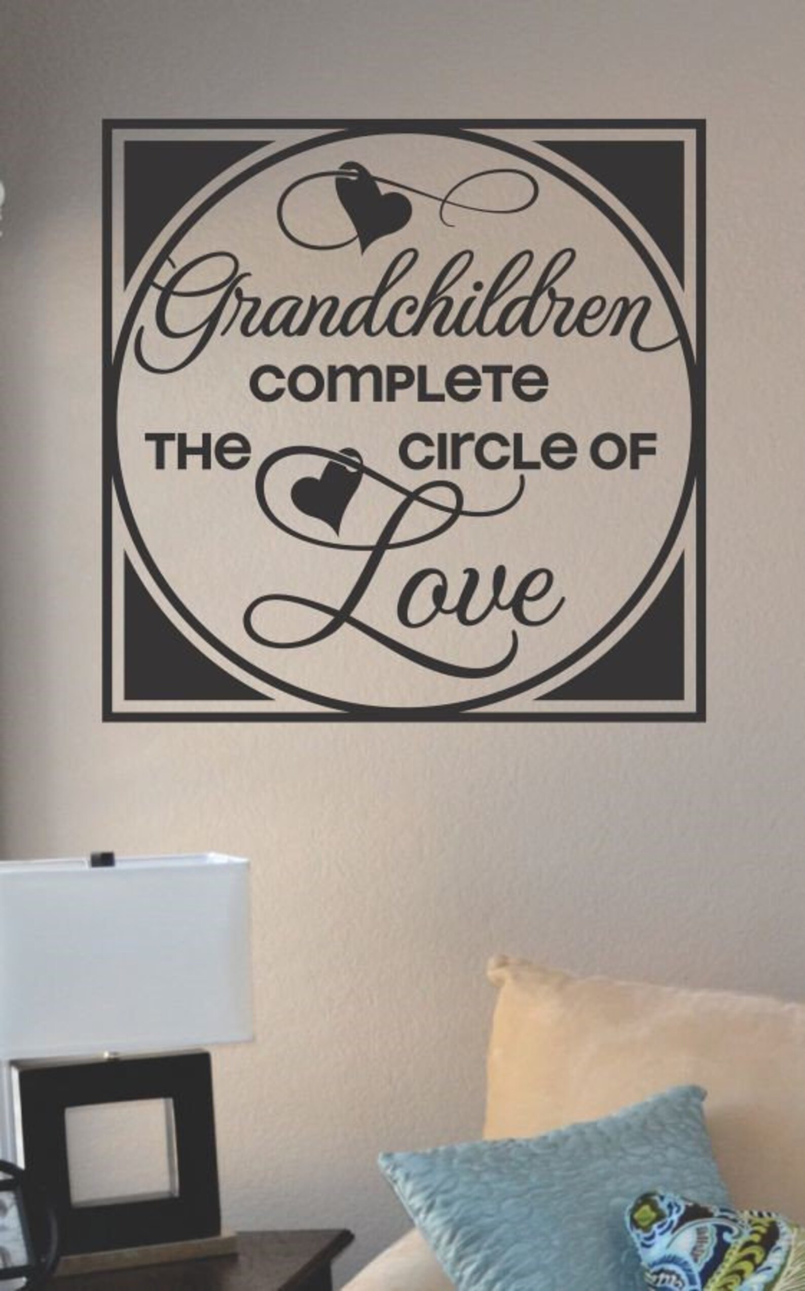 Grandchildren Complete the Vinyl Wall Art Decal Sticker Home House