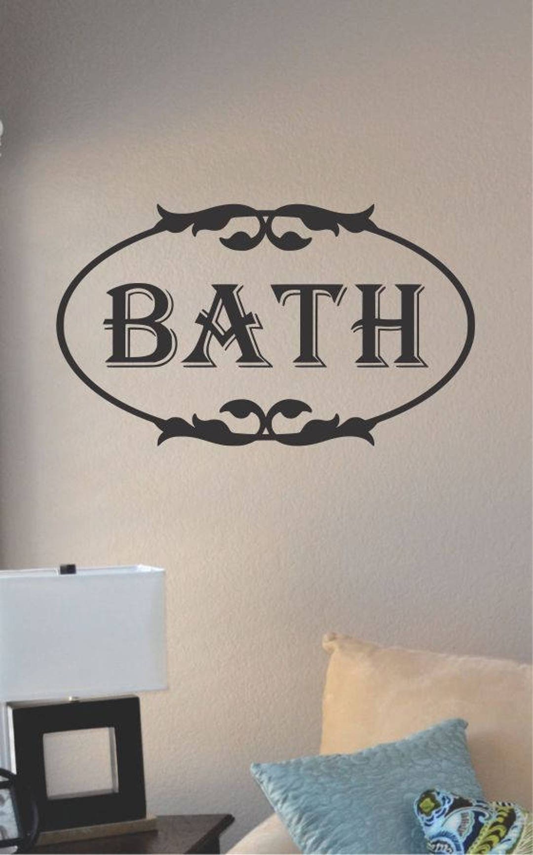 Bath Vinyl Wall Art Decal Sticker Home House Decor Decoration Lettering ...