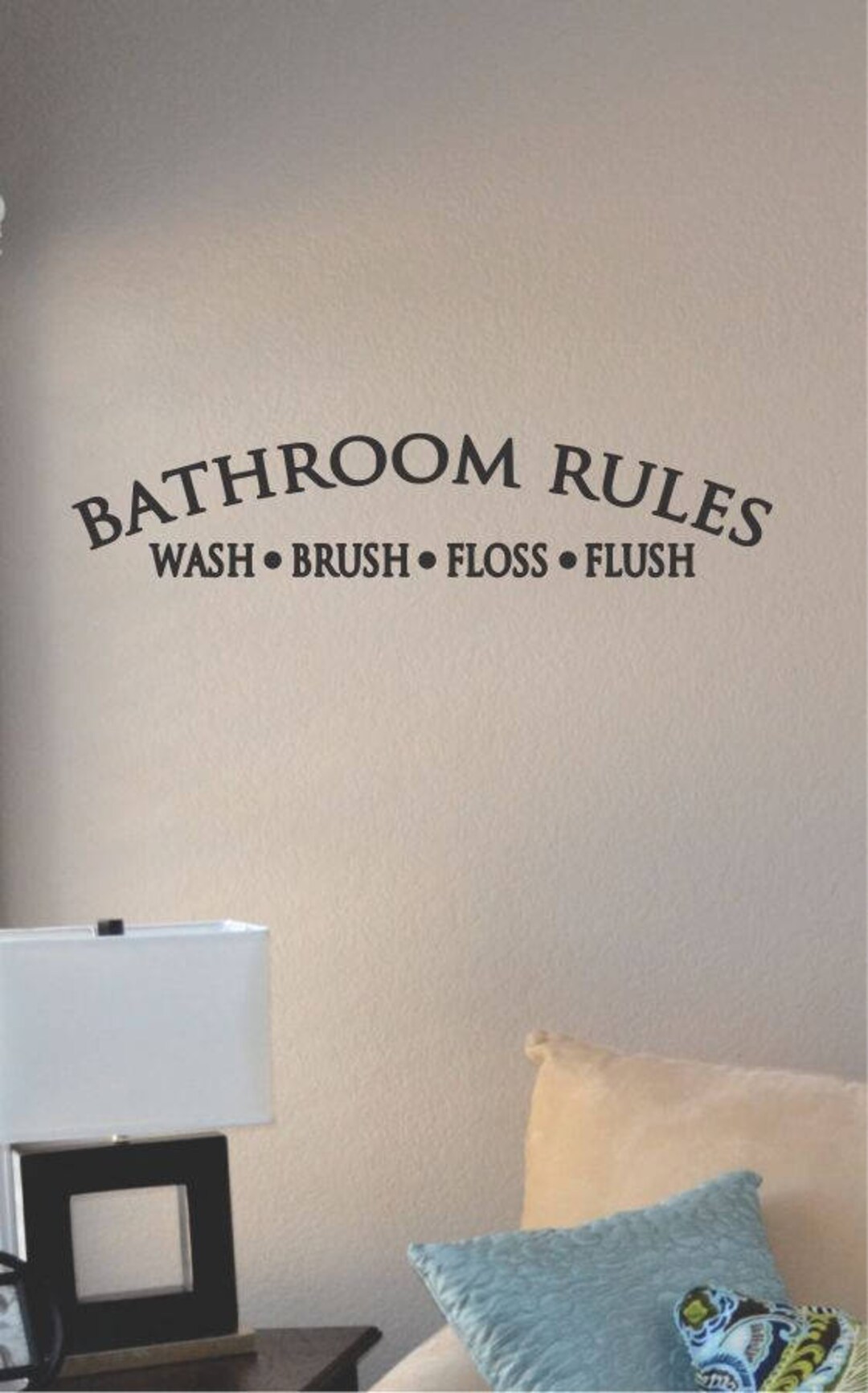 Bathroom Rules Vinyl Wall Art Decal Sticker Home House Decor Etsy