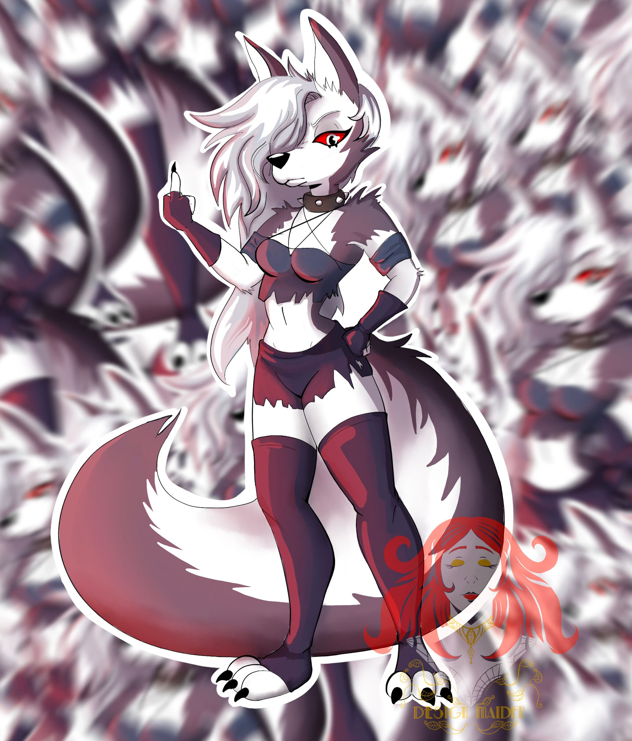 Helluva Boss Loona Waterproof Vinyl Sticker - Etsy Denmark