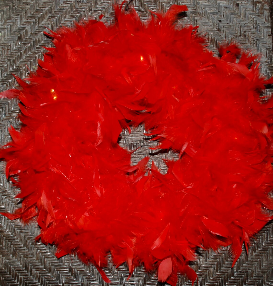 Red Feather Christmas Wreaths Feather Wreath with Fairy Etsy