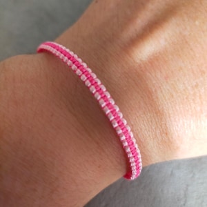 Shamballa closure braided bracelet with magic beads - 1mm nylon thread - 24 colors to choose from