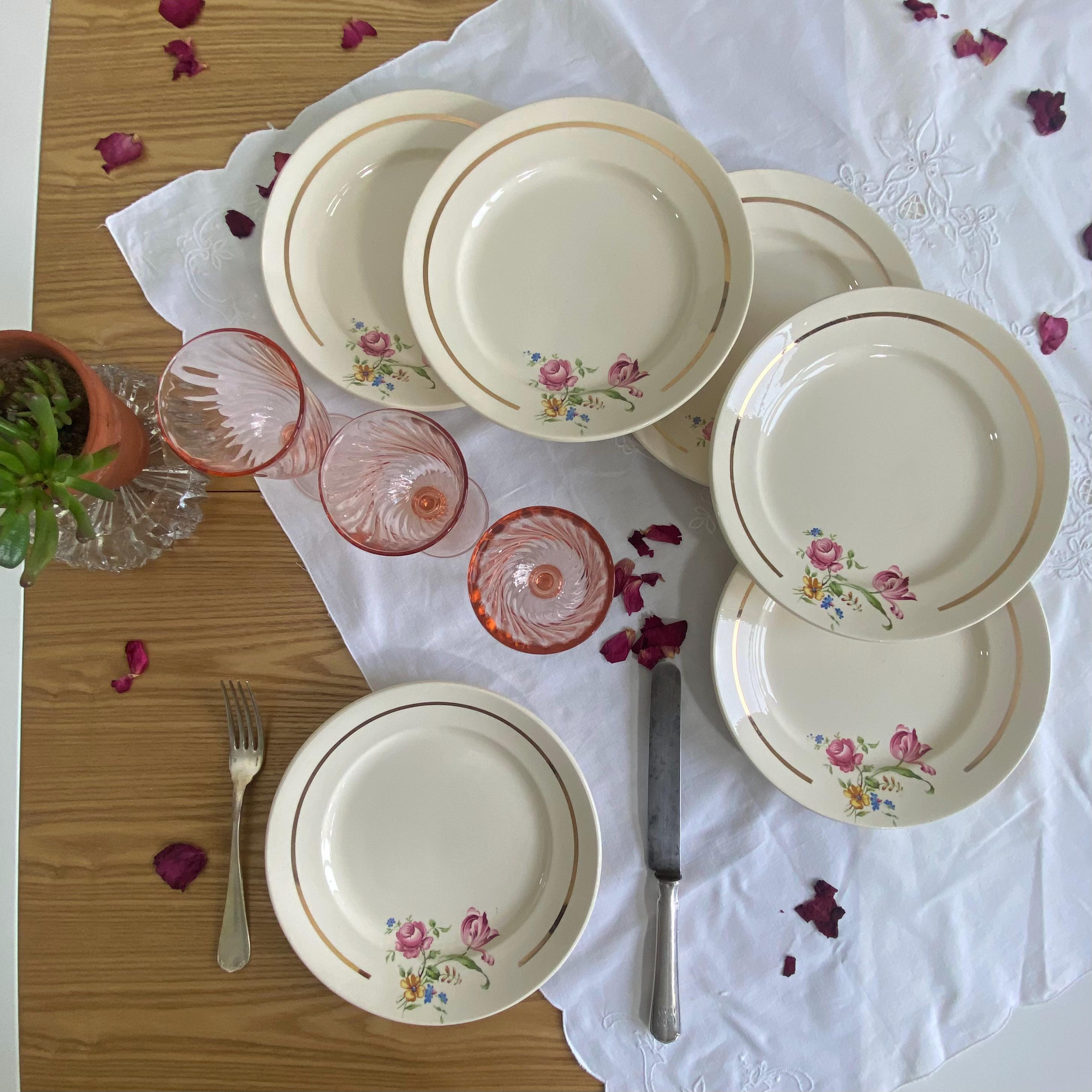 Assiette Badonviller Francine porcelaine - Label Emmaüs