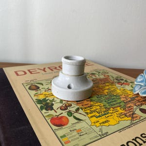 Applique antica, plafoniera dritta in ceramica o porcellana