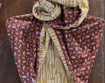 Fascia turbante modellabile double-face in cotone