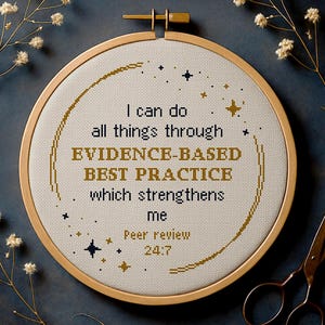 Sarcastic Cross Stitch Pattern: Evidence-Based Practice (PDF)