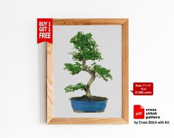 Bonsai cross stitch | Etsy Bonsai cross stitch | Etsy