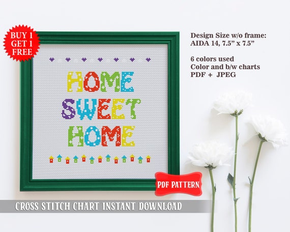 Free Charts Cross Stitch Home Sweet Home