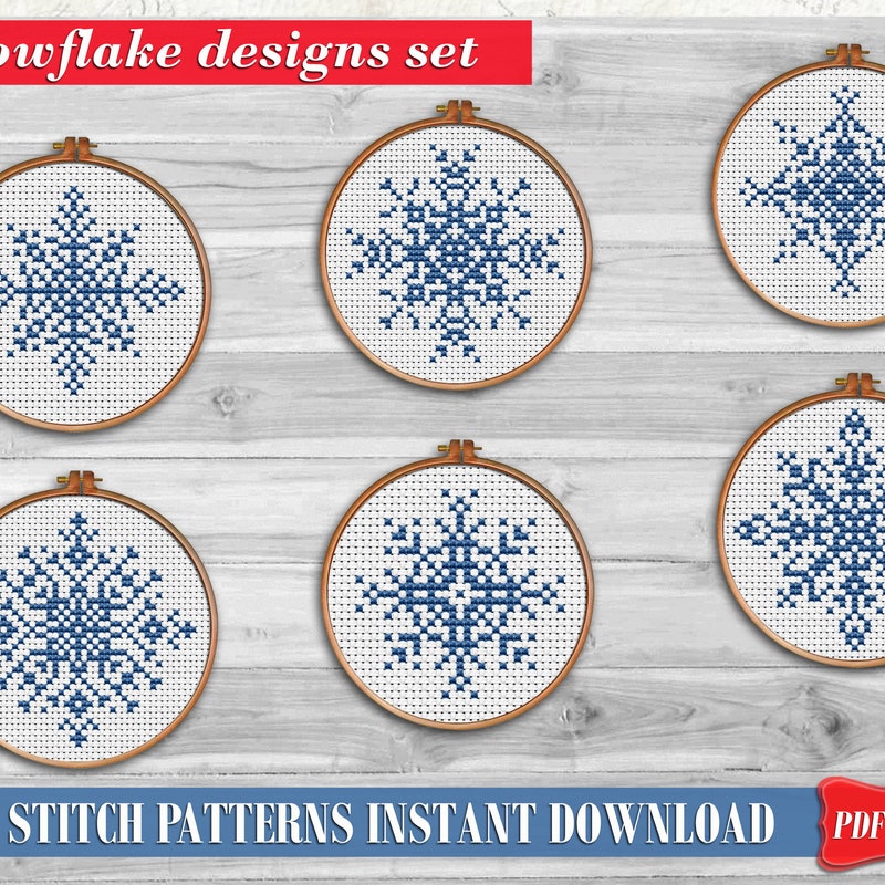 Snowflake Cross Stitch Pattern - Etsy