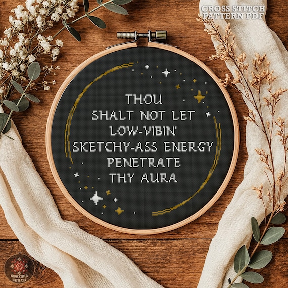 Snarky Affirmation Cross Stitch Pattern – Funny Motivation Quote (PDF)
