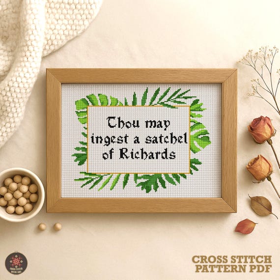 Medieval Meme Snarky Cross Stitch Pattern – Funny Adult Embroidery (PDF Download)