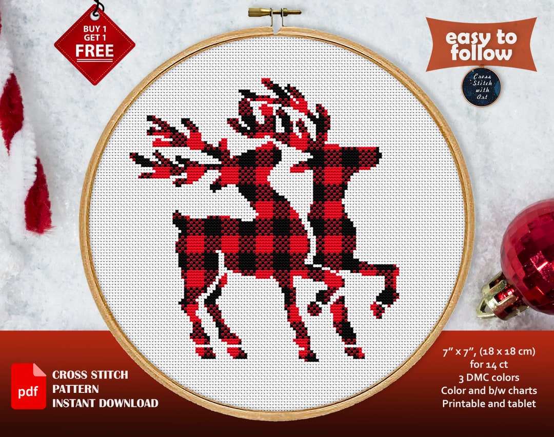 Christmas Cross Stitch Pattern. Xmas Cross Stitch PDF. Christmas ...