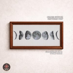 Kruissteekpatroon maanstanden, borduurwerk moderne planeet (pdf)